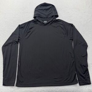 Stoic Mens Performance Hoodie Black Lightweight Stretch Activewear Shirt Small
